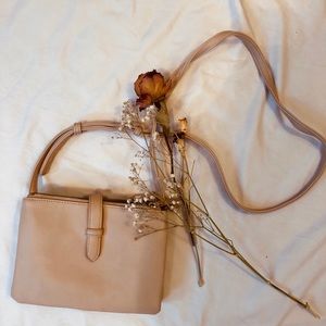 Light pink crossbody purse